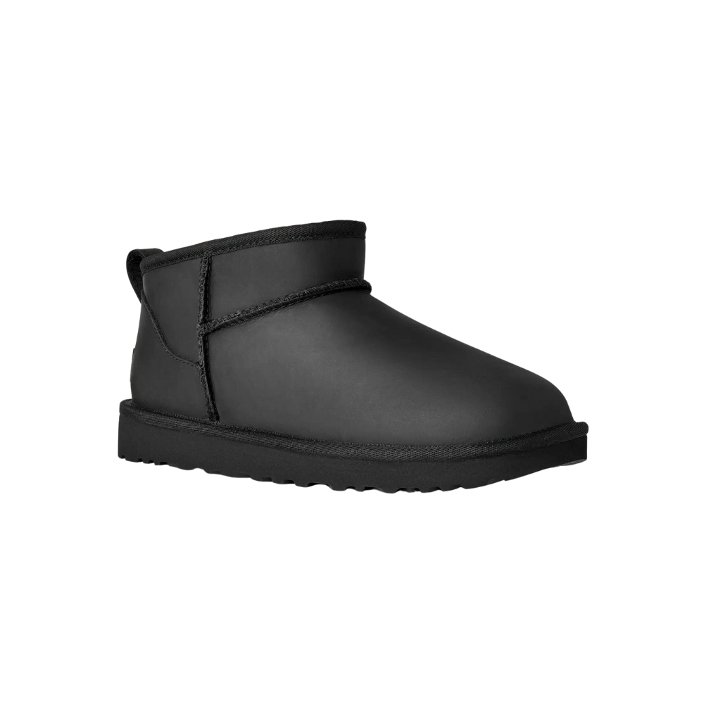 Women’s Ultra Mini Cozy Leather Boot Black – תמונה 2